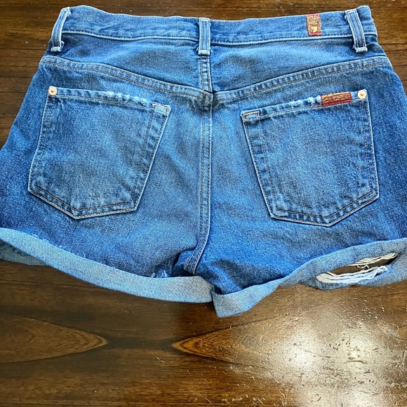 7 For All Mankind Distressed Tattered Shorts, Size 25 - Picture 7 of 13